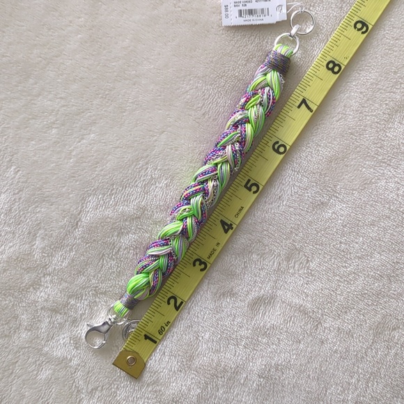 Kendra Scott Masie Silver Corded Braded Friendship Bracelet Lilac Mix Paracord - Picture 8 of 11